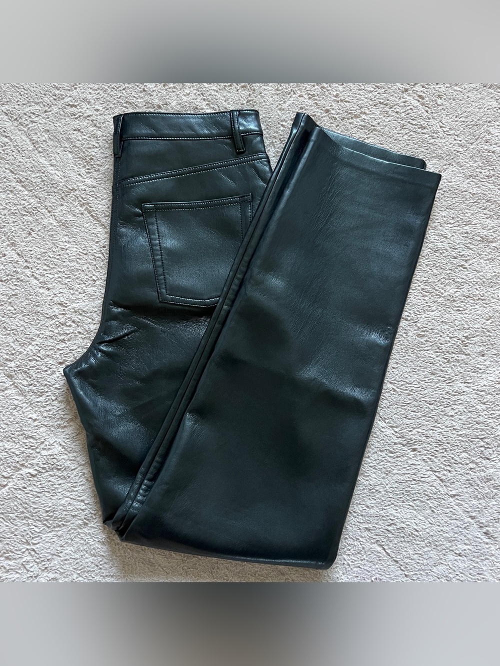 Aritzia Wilfred The‎ Melina Pants Faux Leather Biker Preppy Minimalist Moto Sz 6